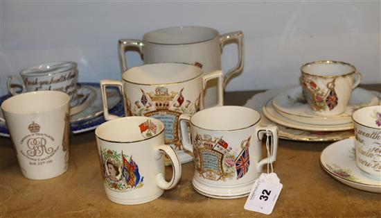 Collection of mostly Victorian & Edwardian commemorative ceramics